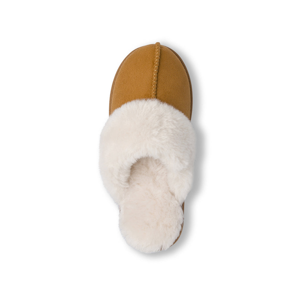 Pantofole ocra da Donna con pelo sintetico Lora Ferres