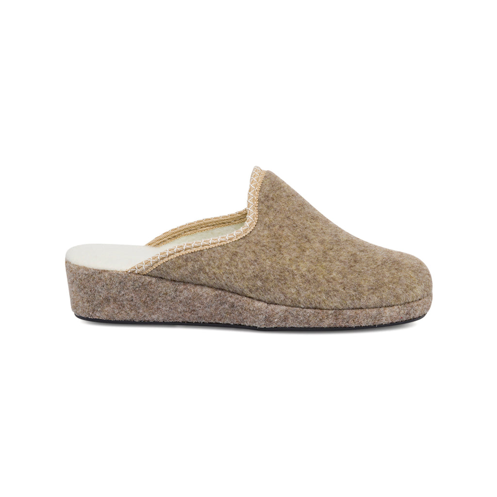 Pantofole beige da Donna con suola in gomma Stilrosa