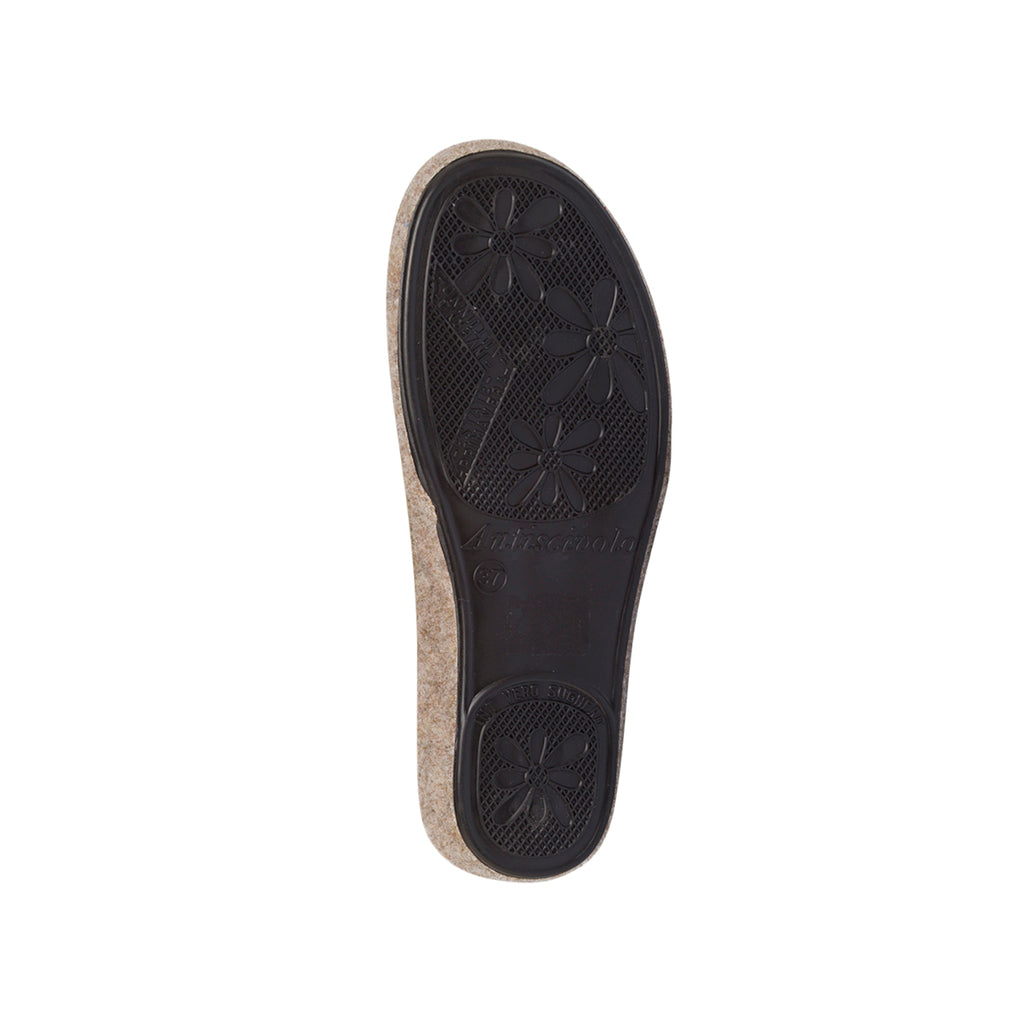 Pantofole beige da Donna con suola in gomma Stilrosa