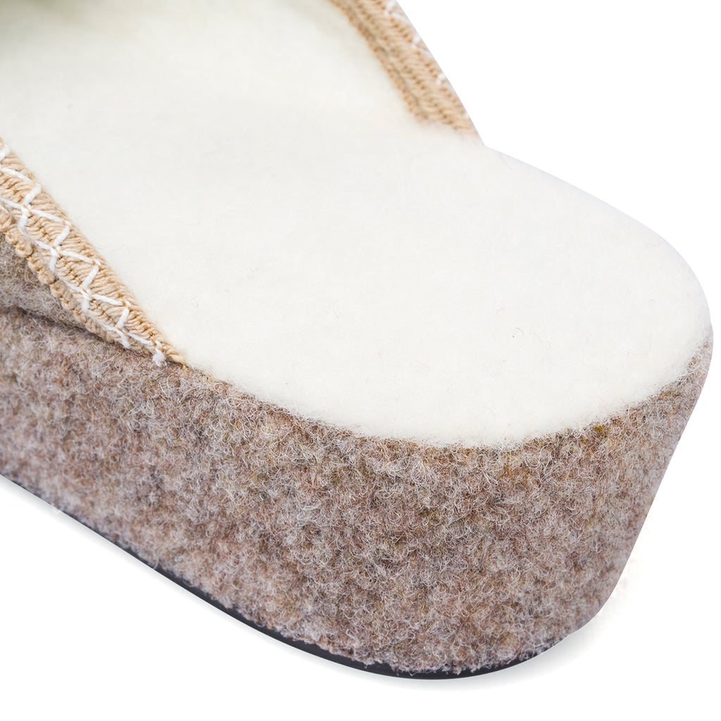 Pantofole beige da Donna con suola in gomma Stilrosa