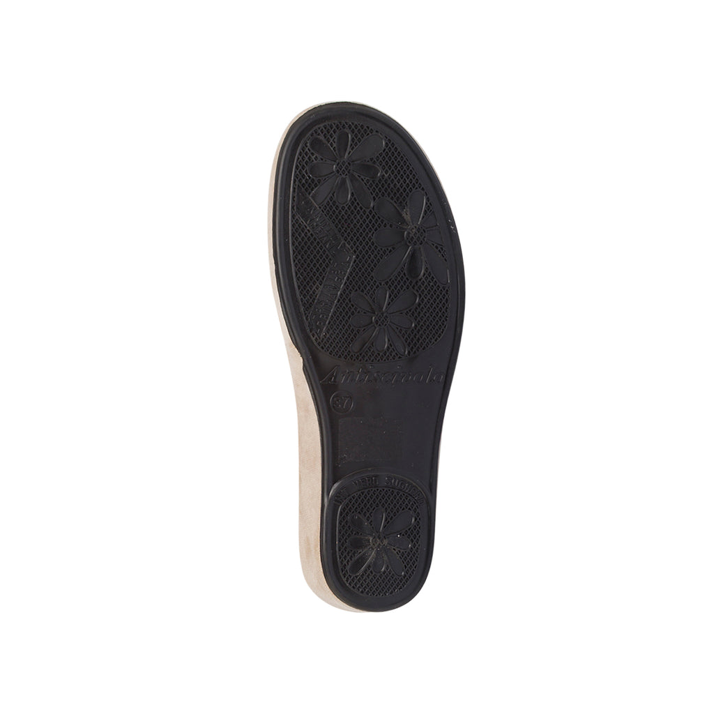 Pantofole beige da Donna con farfalla e strass decorative Stilrosa