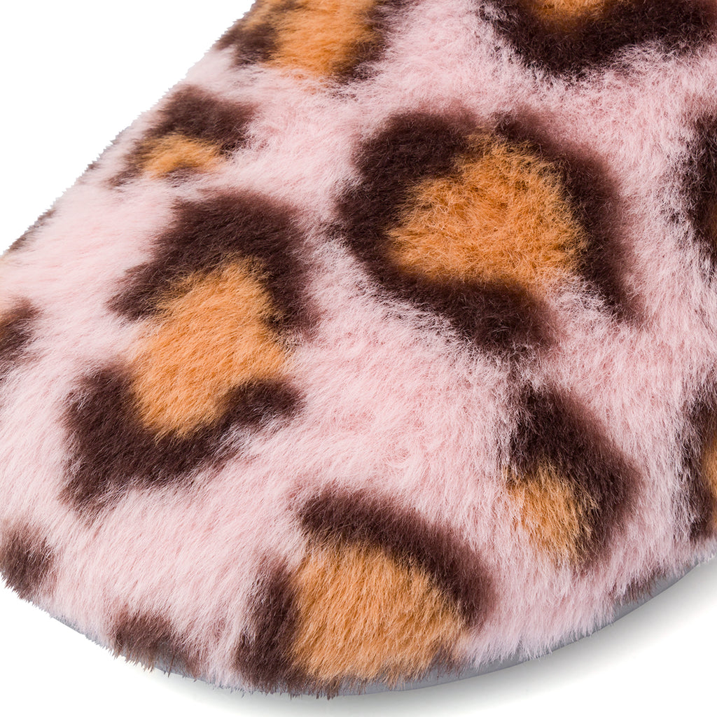 Pantofole rosa con dettaglio leopardato da Donna Tiglio