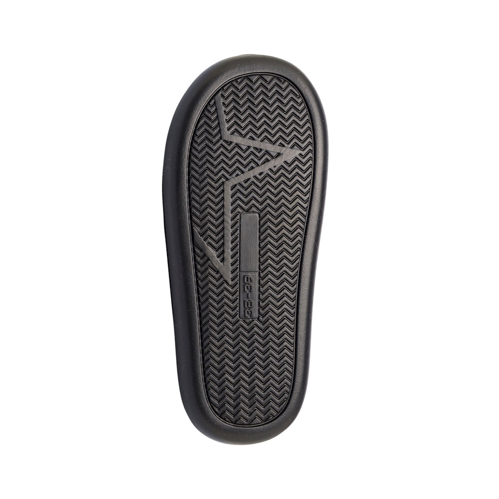 Pantofole da donna nere Superga con suola alta e interno imbottito