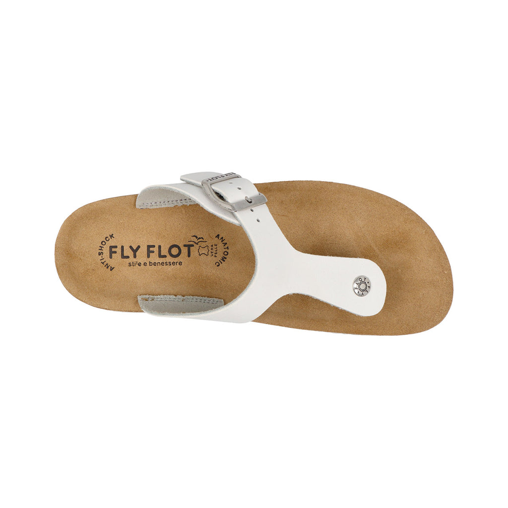 Ciabatte infradito bianche da Donna con fibbia in metallo Fly Flot