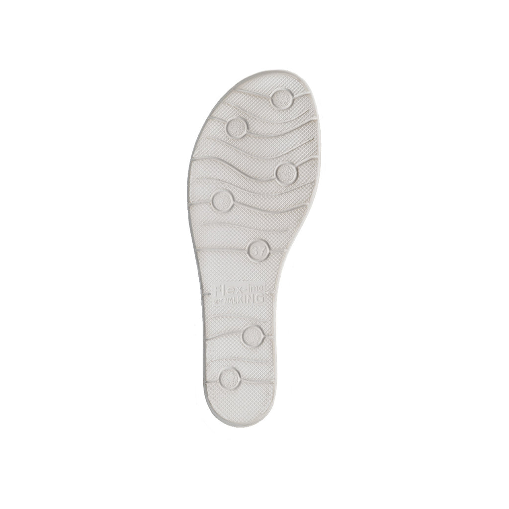 Ciabatte doppia fascia beige da donna con velcro e strass InBlu
