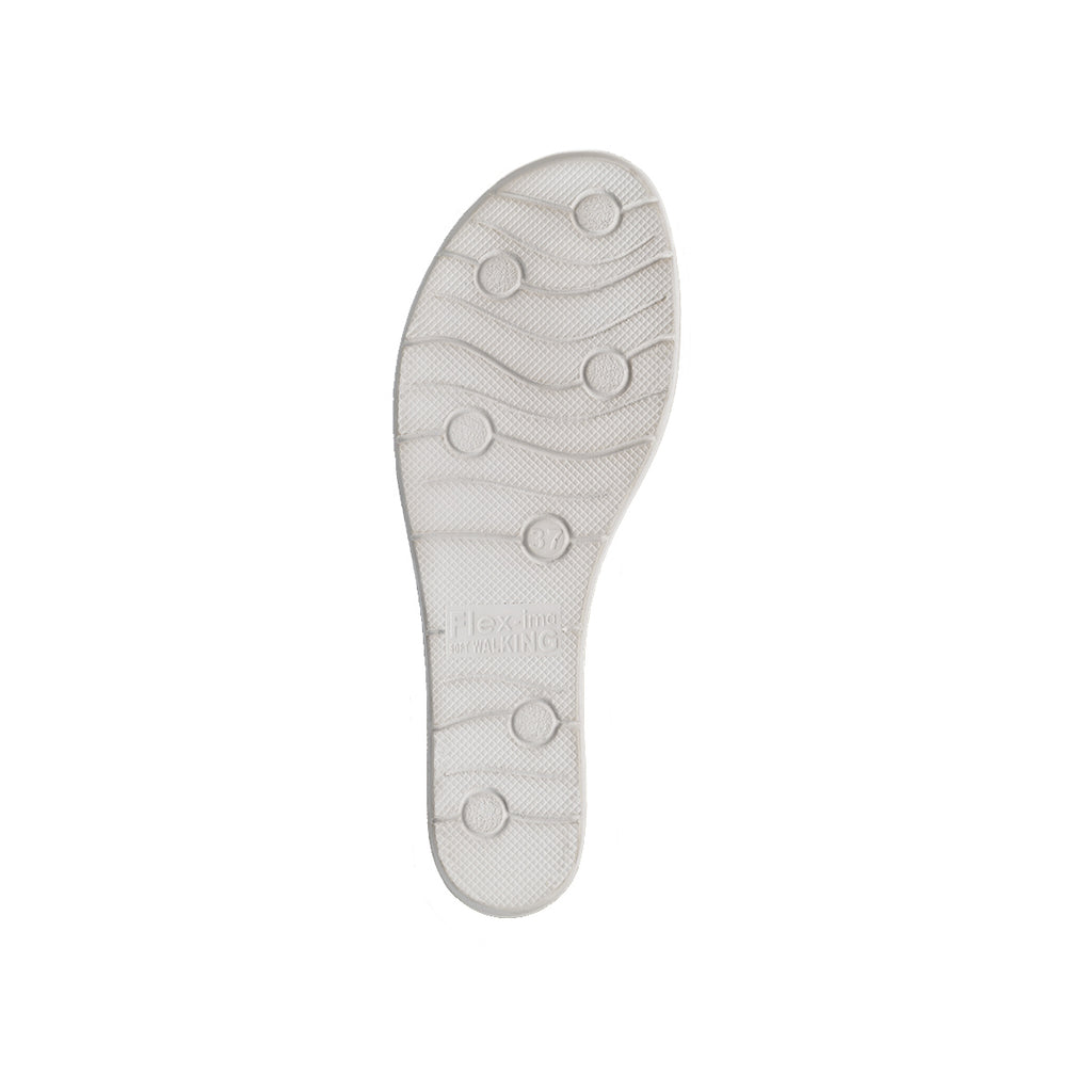 Ciabatte doppia fascia platino da donna con elastico e strass Inblu
