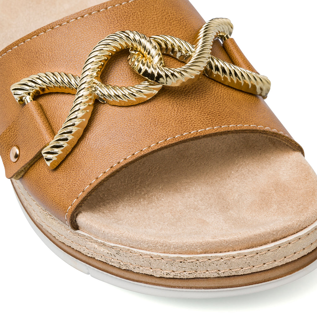 Ciabatte da donna fascia singola con dettaglio in metallo Inblu