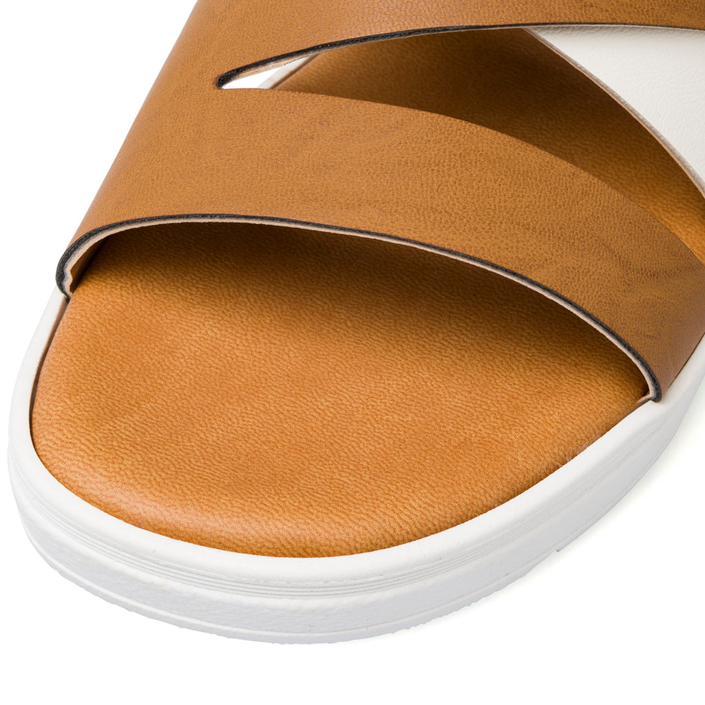 Ciabatte da donna bianche e marroni Tè Verde