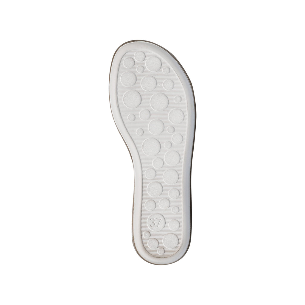 Ciabatte da donna bianche e oro con fascetta in strass Inblu