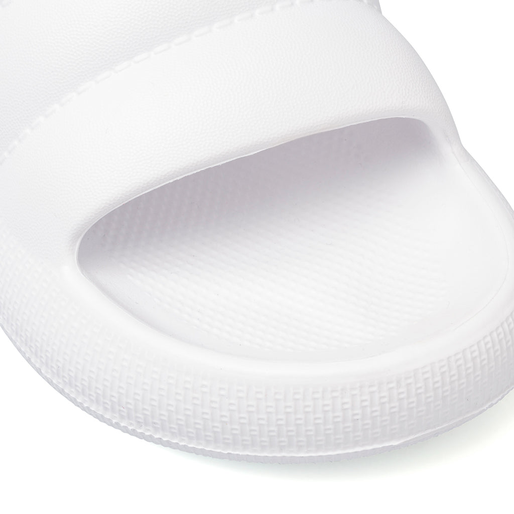 Ciabatte da donna platform 6 cm bianche Lora Ferres