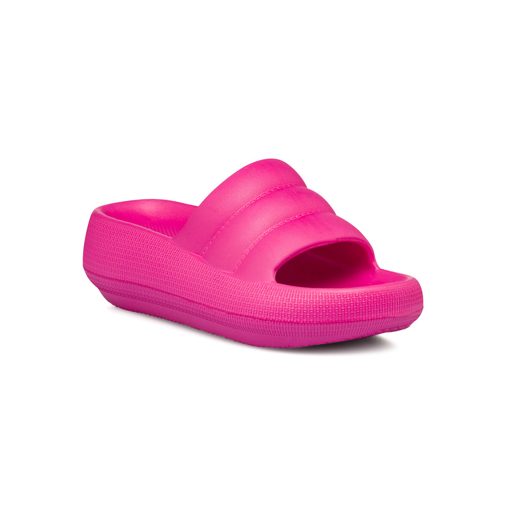 Ciabatte da donna fucsia con platform 6 cm Lora Ferres