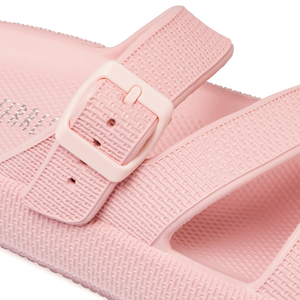 Ciabatte da donna rosa con platform e cinturino Lora Ferres