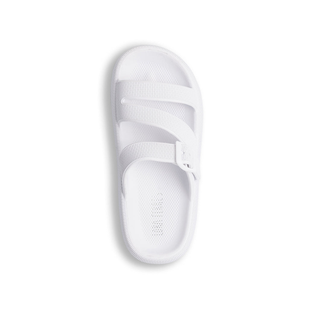 Ciabatte da donna bianche con platform e cinturino Lora Ferres