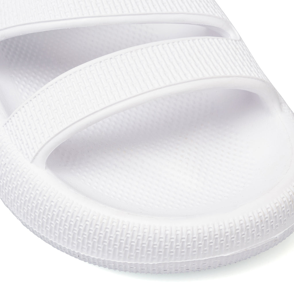 Ciabatte da donna bianche con platform e cinturino Lora Ferres