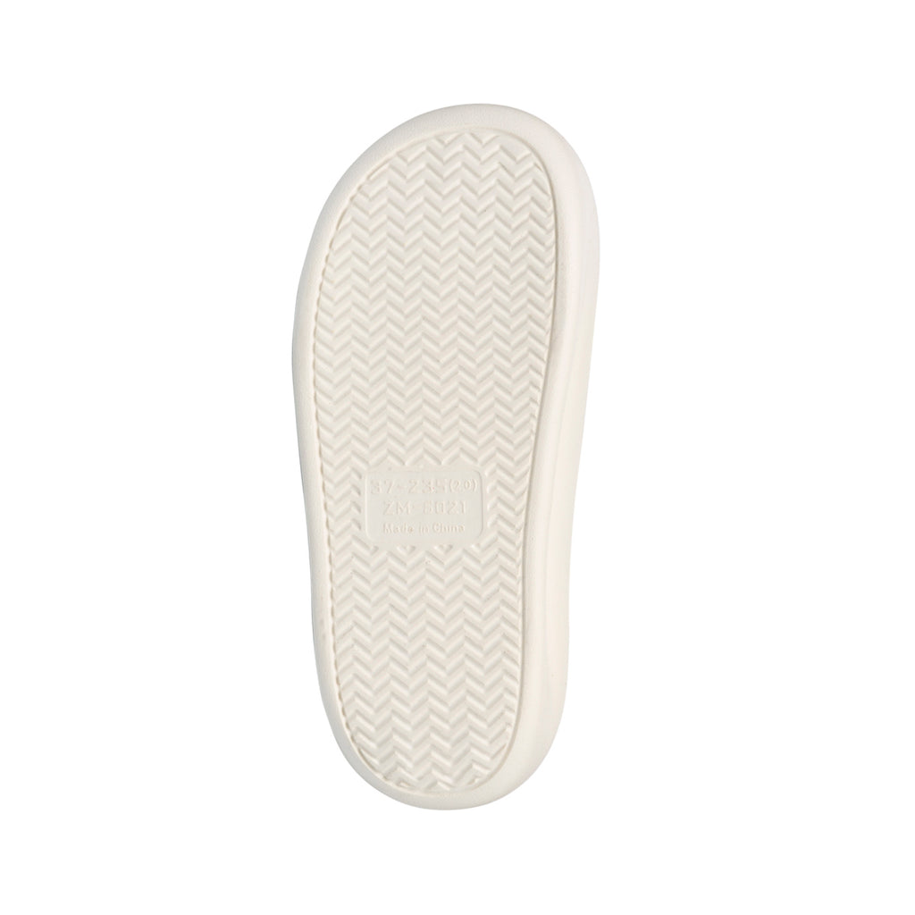 Ciabatte da donna bianco off-white e rosa con platform Lora Ferres