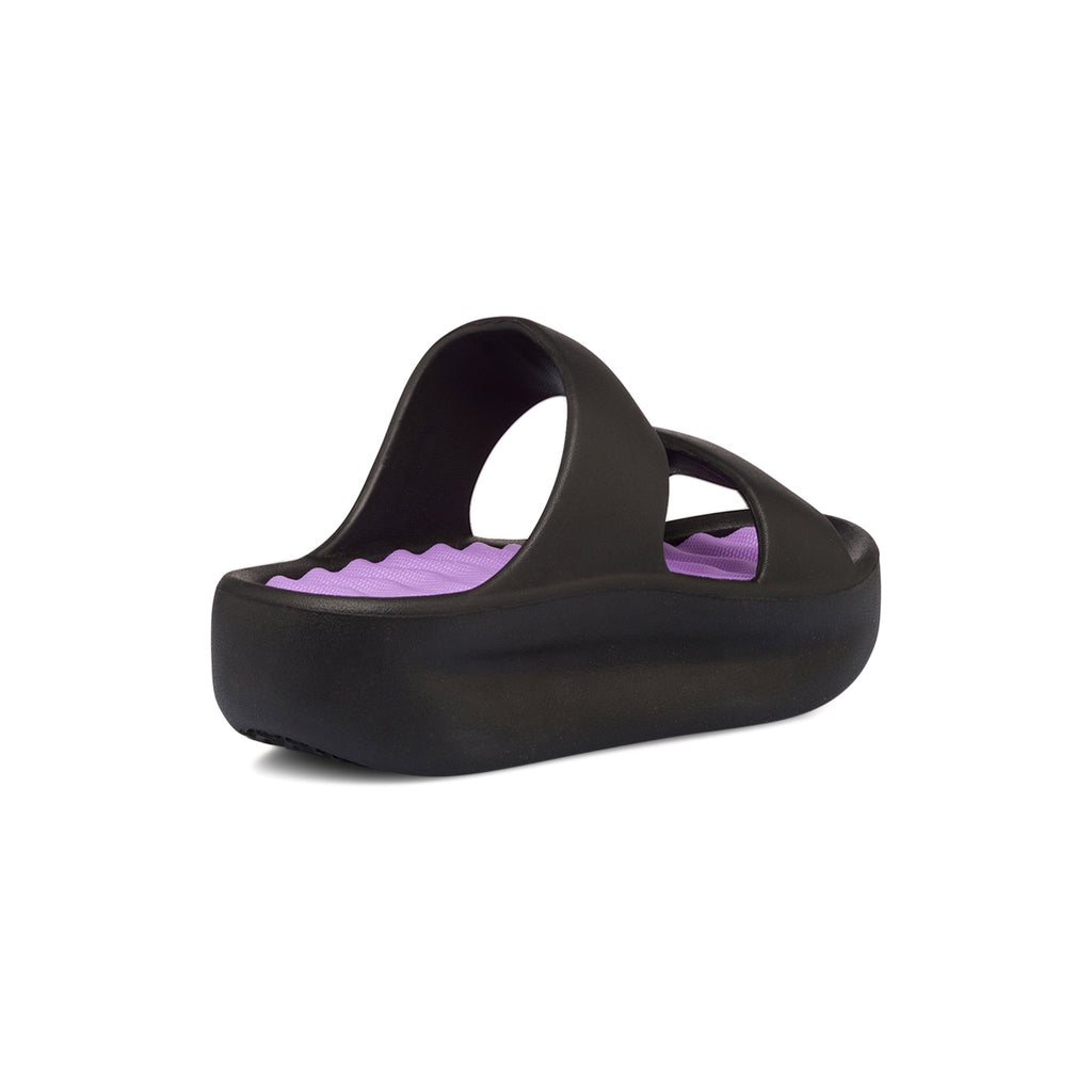 Ciabatte da donna nere e lilla con platform Lora Ferres