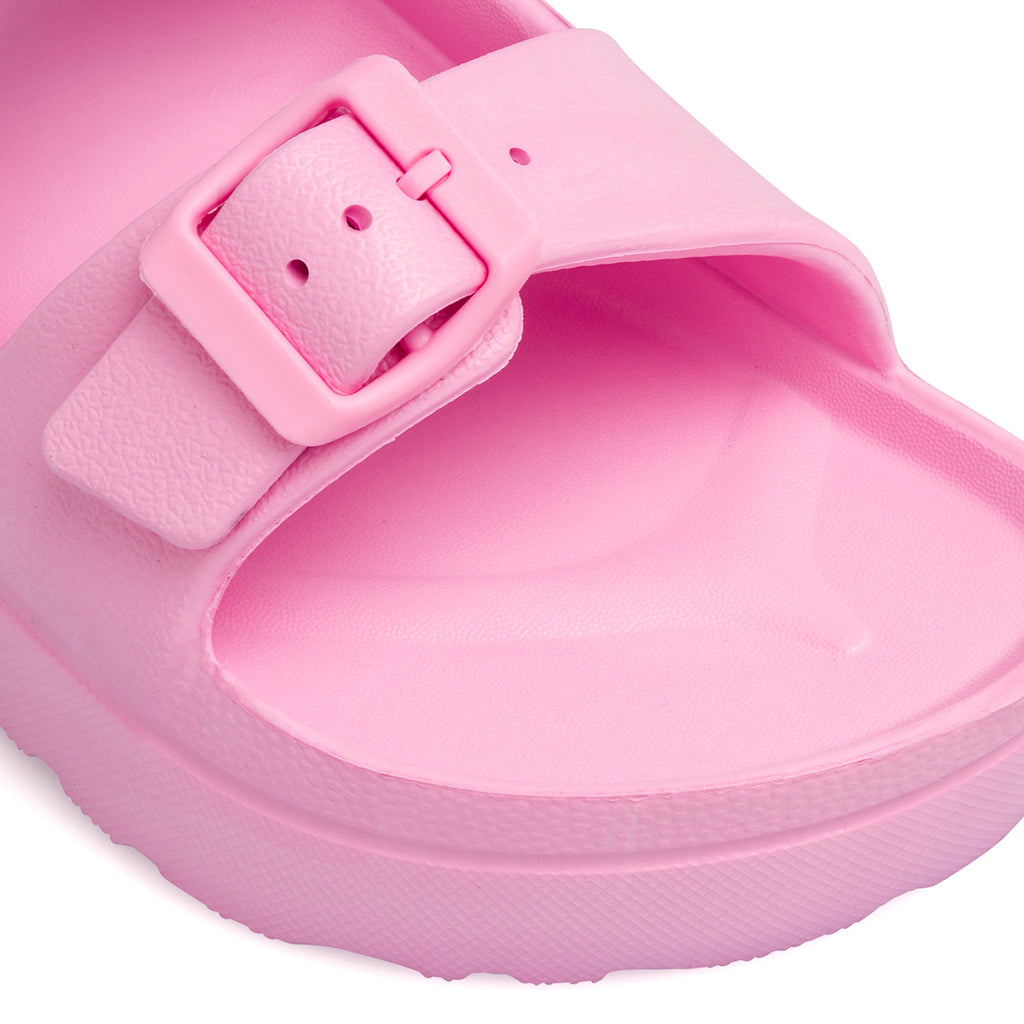 Ciabatte in gomma da donna rosa con doppio cinturino Lora Ferres