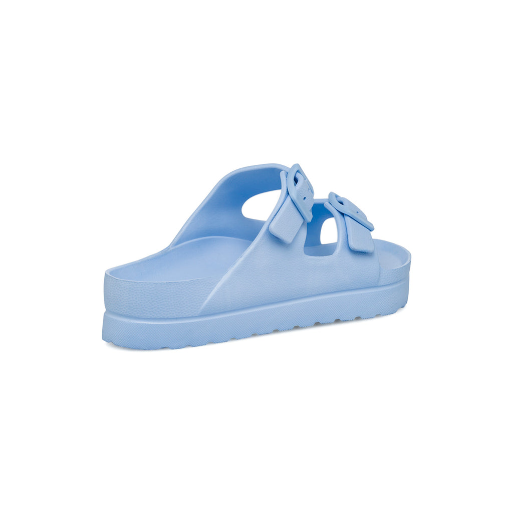 Ciabatte in gomma da donna azzurre con doppio cinturino Lora Ferres