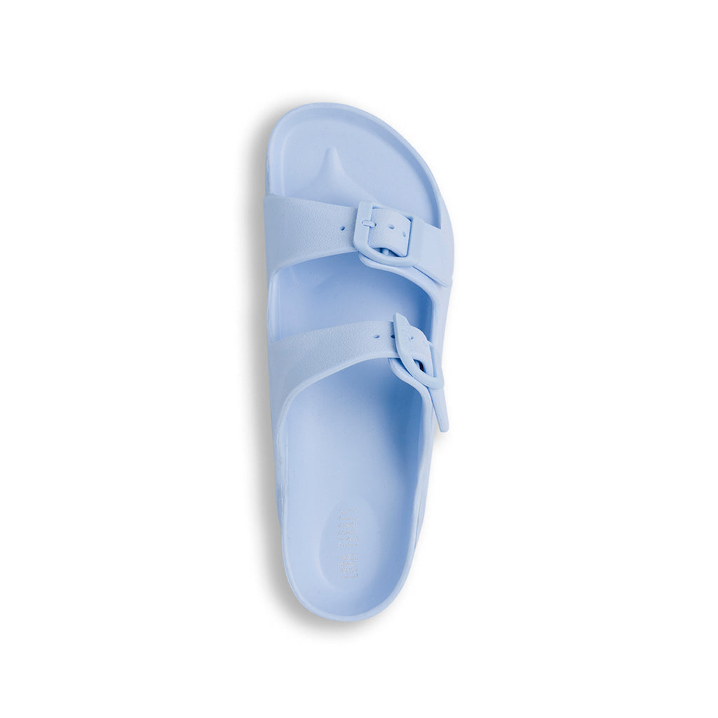Ciabatte in gomma da donna azzurre con doppio cinturino Lora Ferres