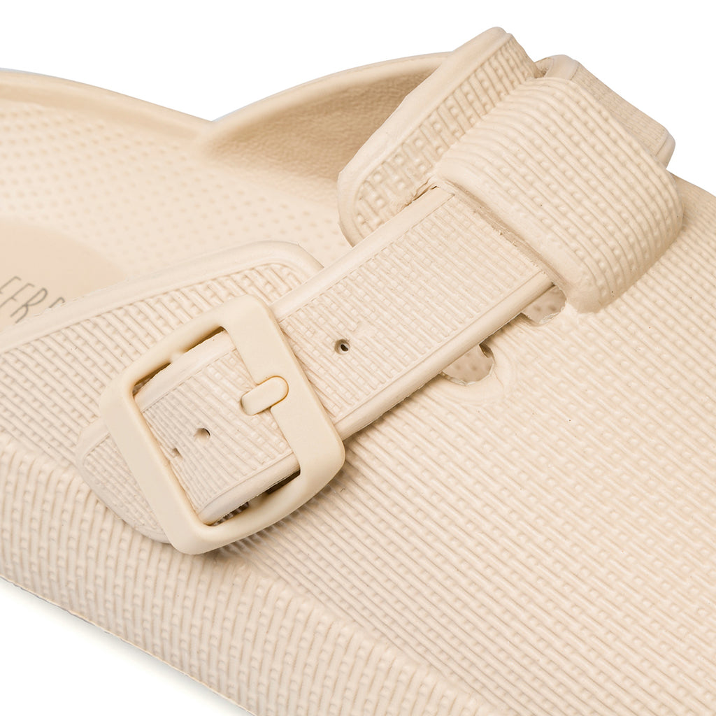 Ciabatte beige da donna con platform Lora Ferres