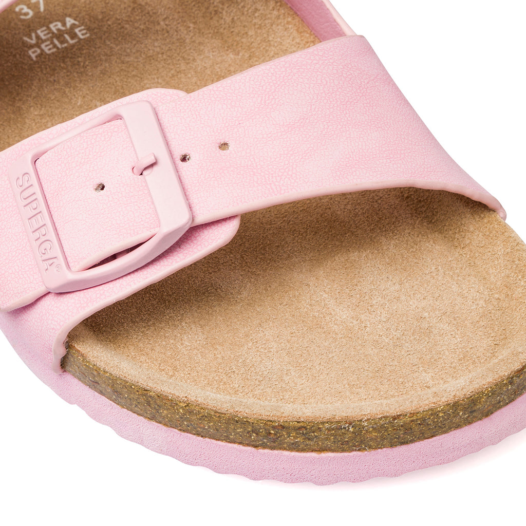 Ciabatte rosa da donna con fibbie Superga