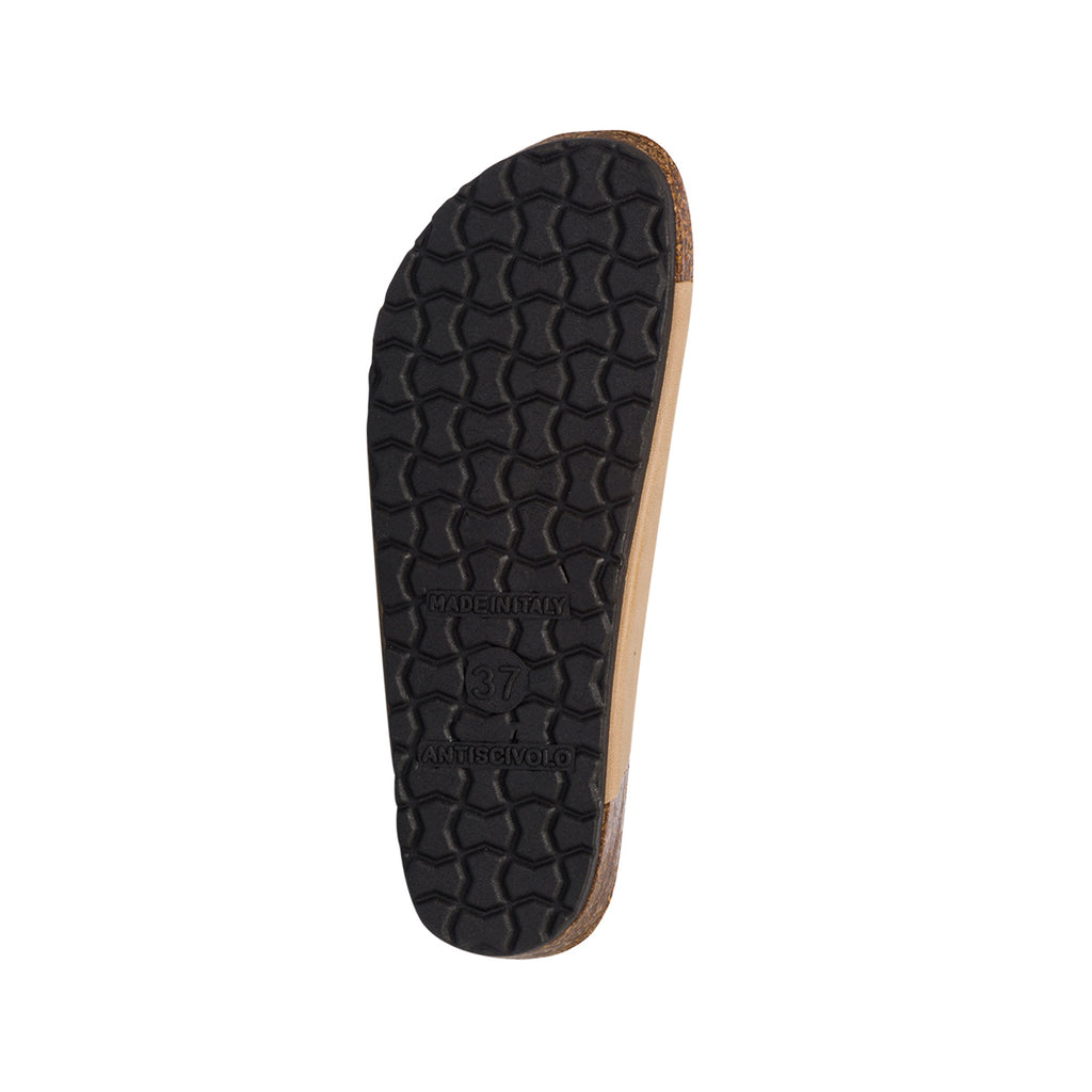 Sandali beige da donna con doppio cinturino e fibbia Italia Trend