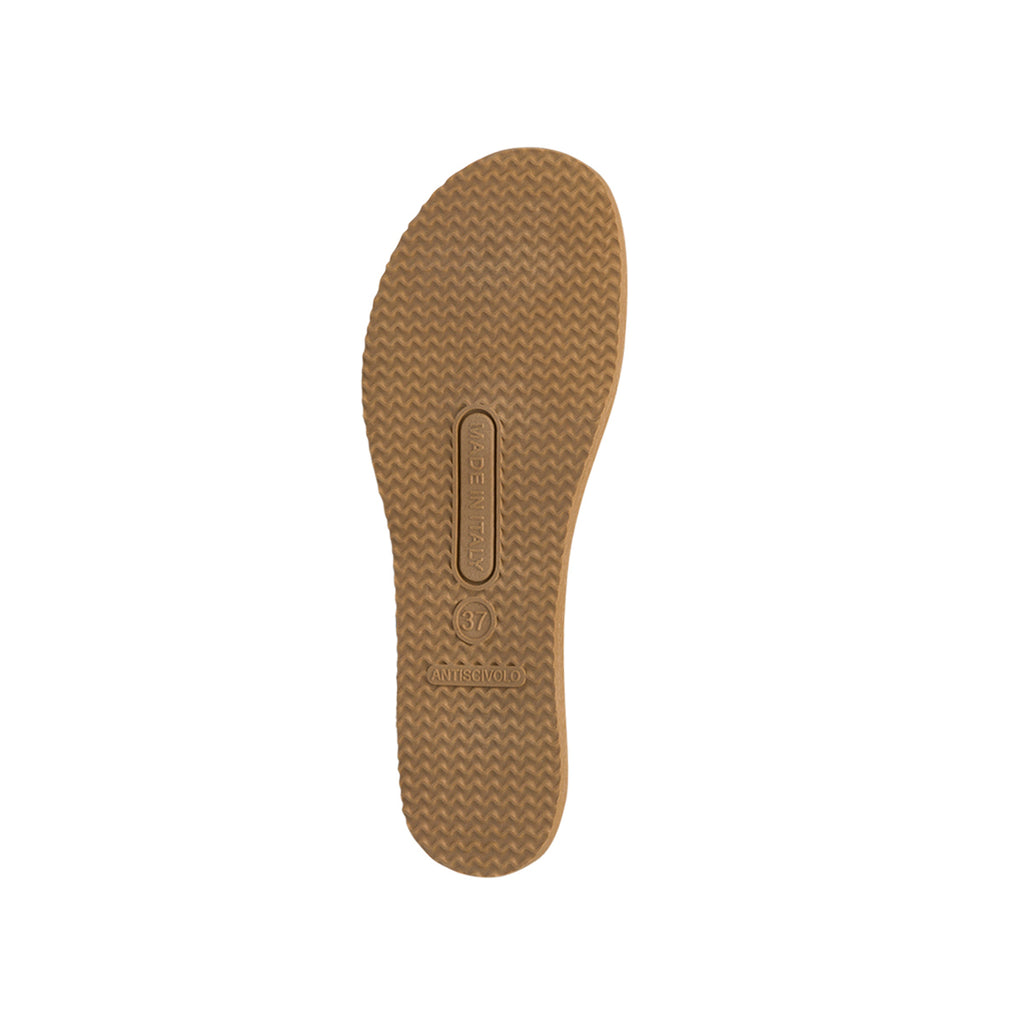 Ciabatte infradito da donna beige con dettaglio effetto pitonato Stilrosa