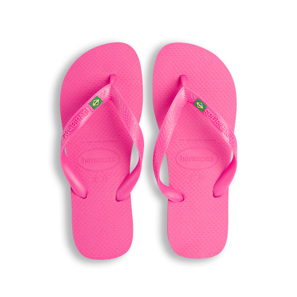 Ciabatte infradito da donna rosa con logo Havaianas Brasil