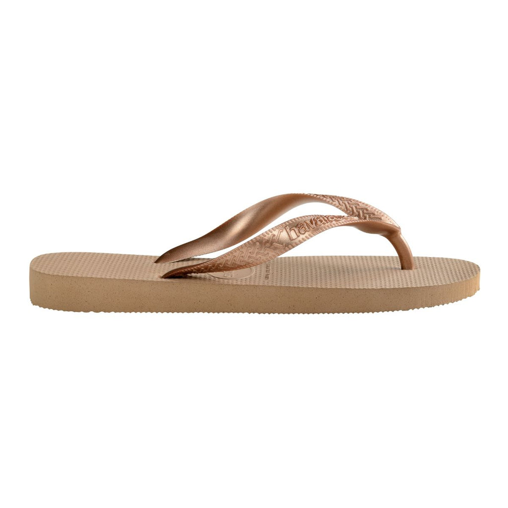 Ciabatte infradito da donna oro con dettaglio effetto metallizzato Havaianas Top Tiras