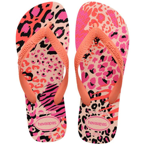 Ciabatte infradito da donna multicolore con stampa leopardata e zebrata Havaianas Top Animals