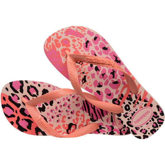 Ciabatte infradito da donna multicolore con stampa leopardata e zebrata Havaianas Top Animals