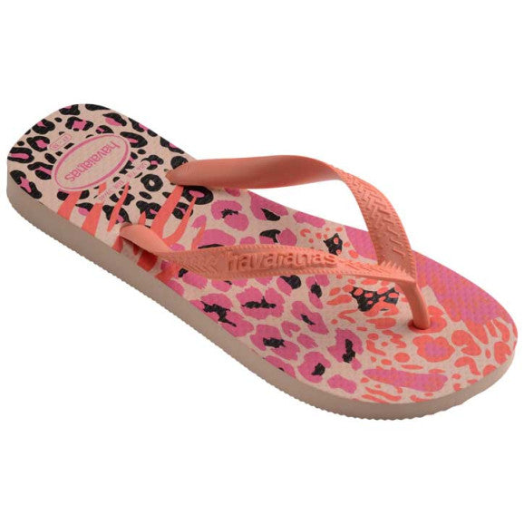 Ciabatte infradito da donna multicolore con stampa leopardata e zebrata Havaianas Top Animals