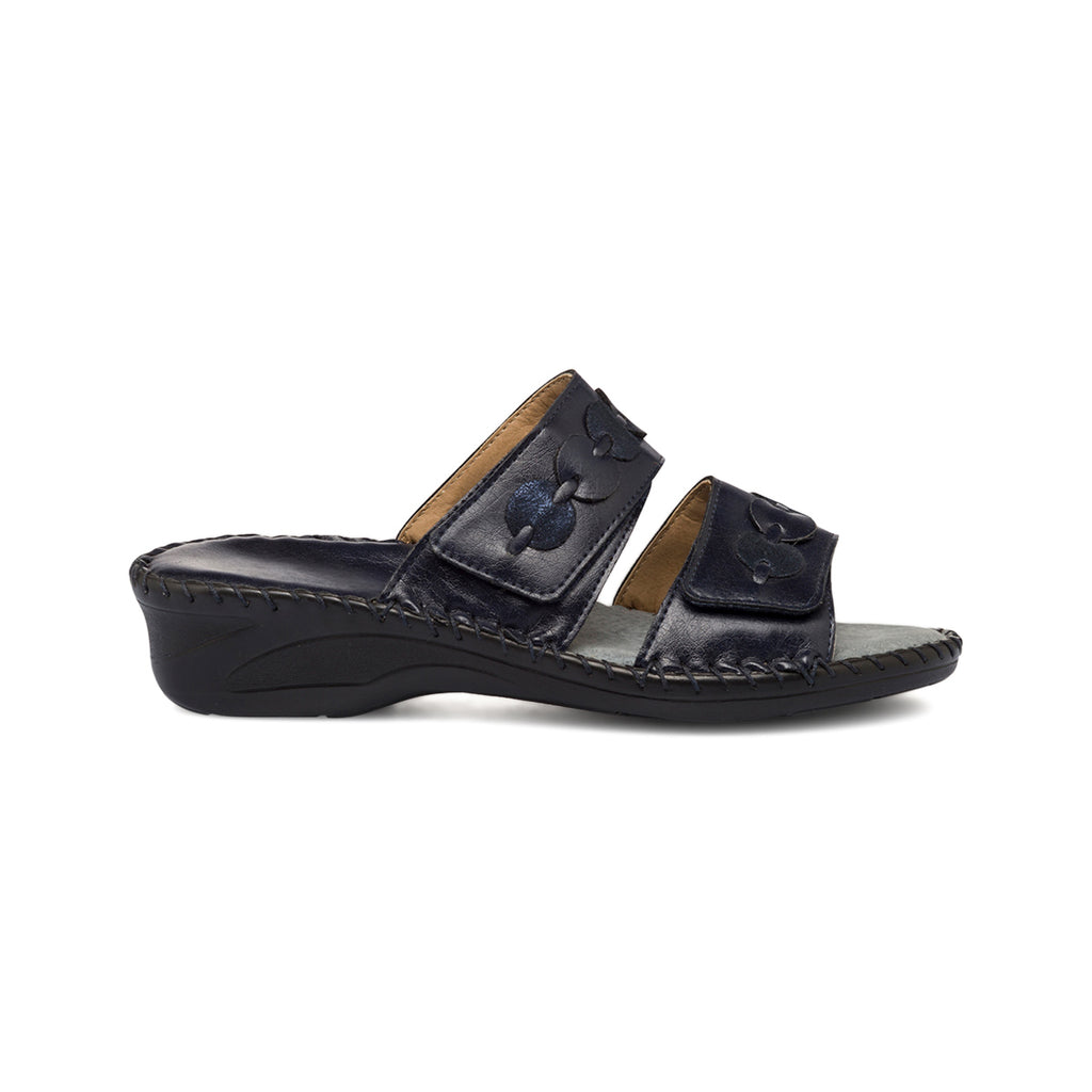 Ciabatte da donna blu con tacco Stilrosa