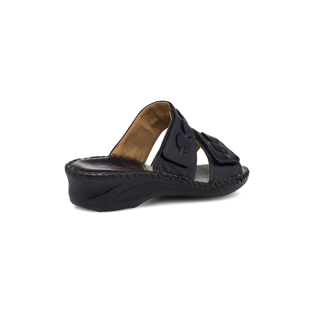 Ciabatte da donna blu con tacco Stilrosa
