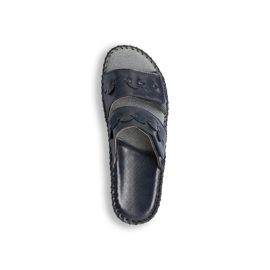 Ciabatte da donna blu con tacco Stilrosa