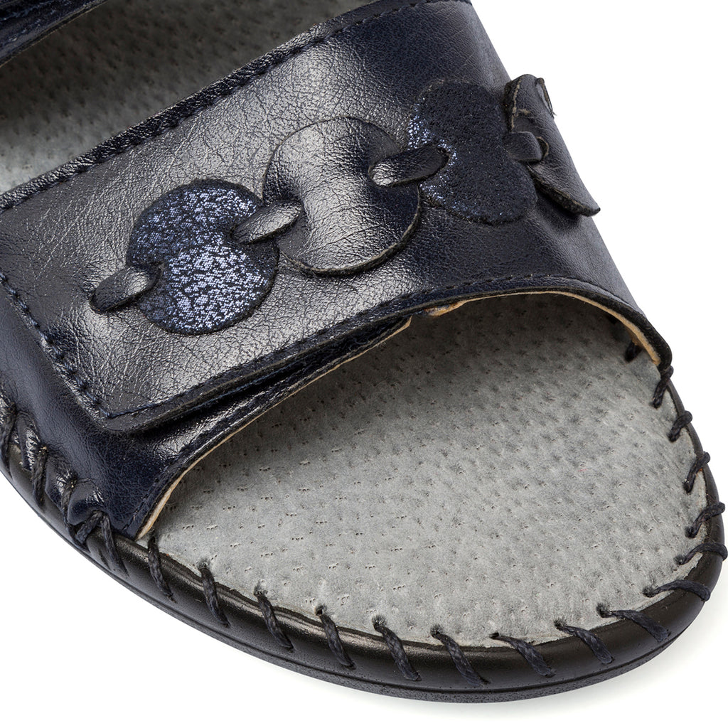 Ciabatte da donna blu con tacco Stilrosa