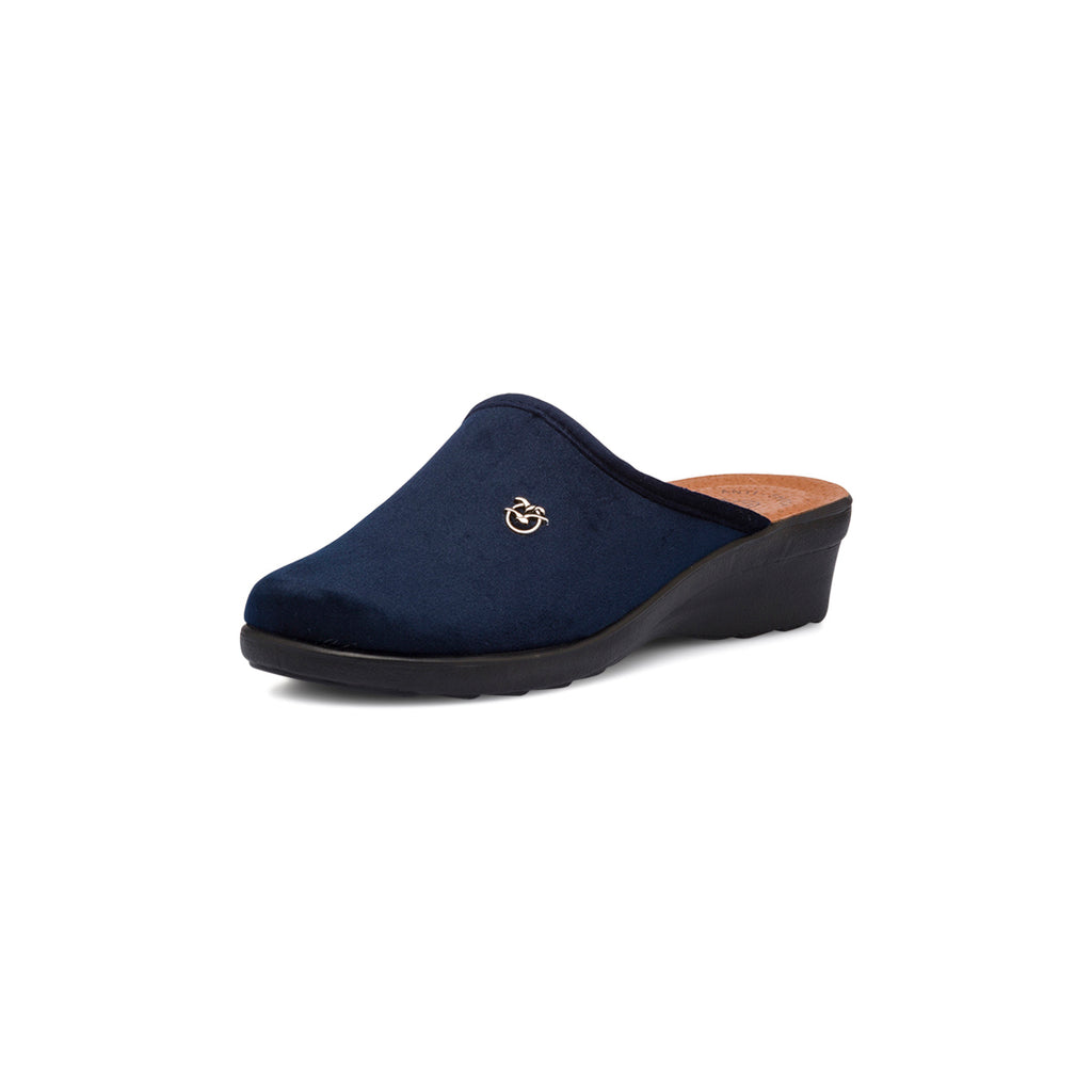 Ciabatte sanitarie effetto velluto blu da Donna Fly Flot