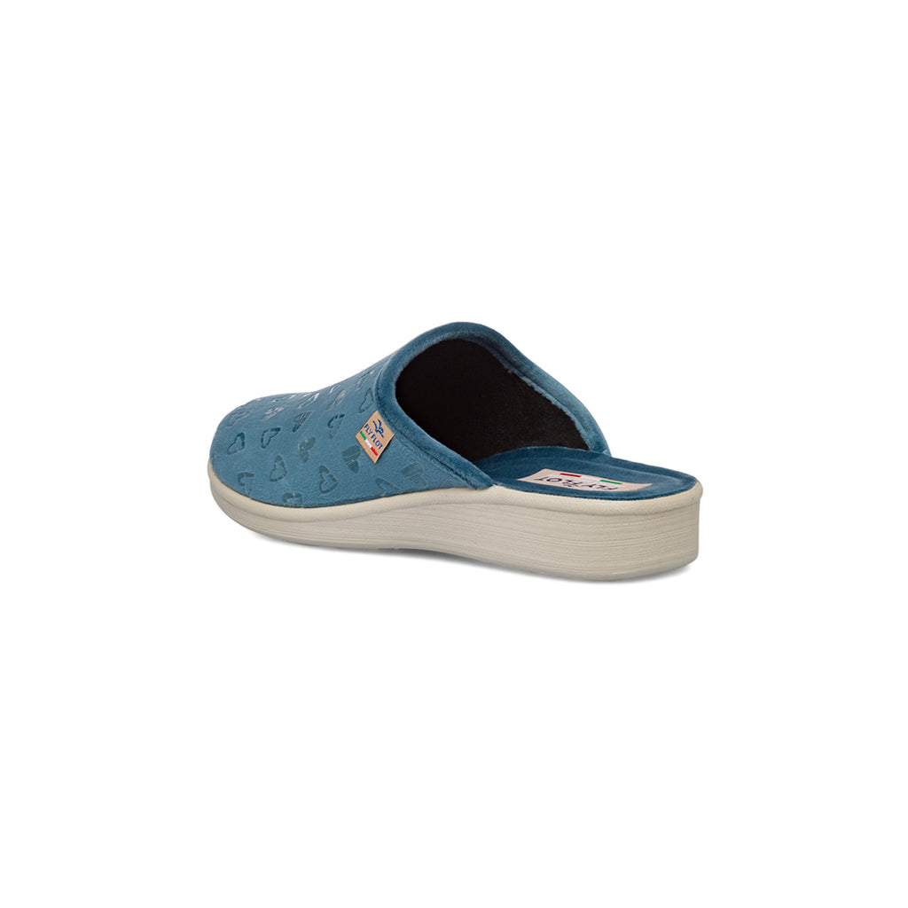 Pantofole azzurre da Donna con cuori Fly Flot