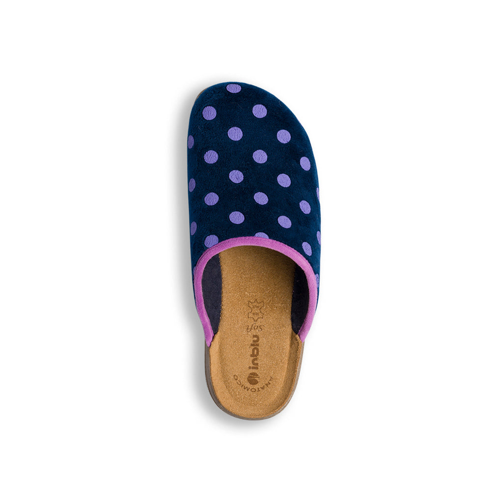 Pantofole blu da Donna Inblu con pois