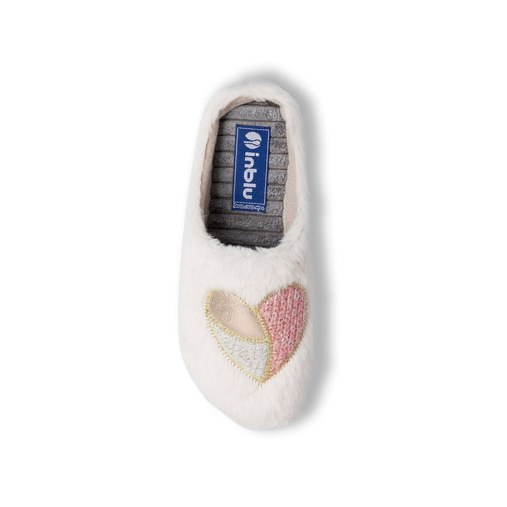 Pantofole bianco da Donna con cuore Inblu