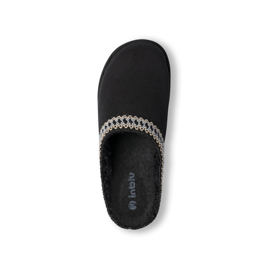 Pantofole nere da Donna in similpelle effetto scamosciato Inblu