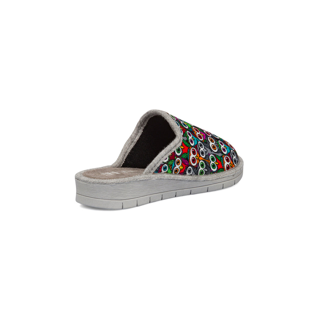 Pantofole multicolore da Donna con gufi Italia Trend
