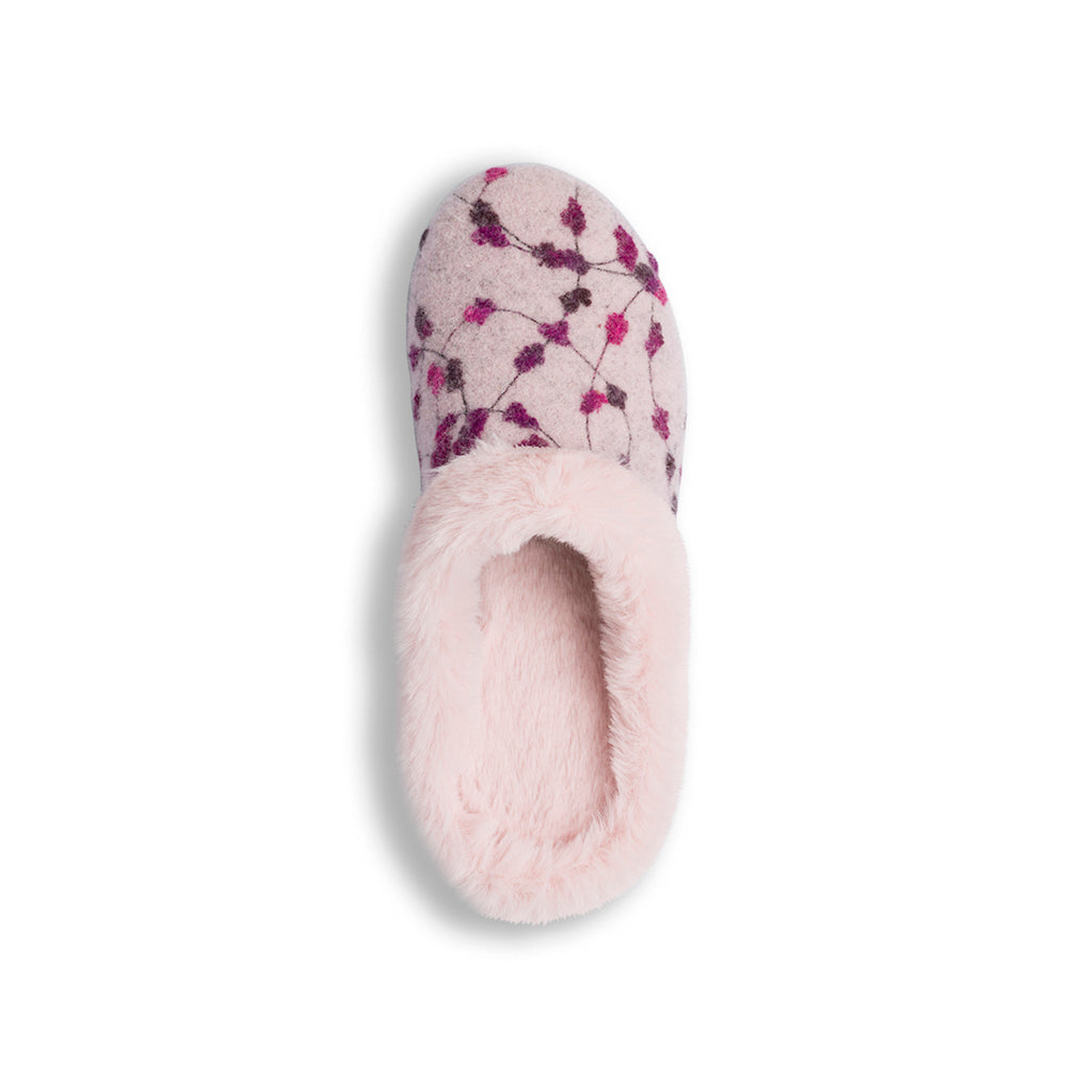 Pantofole rosa da Donna in tessuto con pelo sintetico Italia Trend