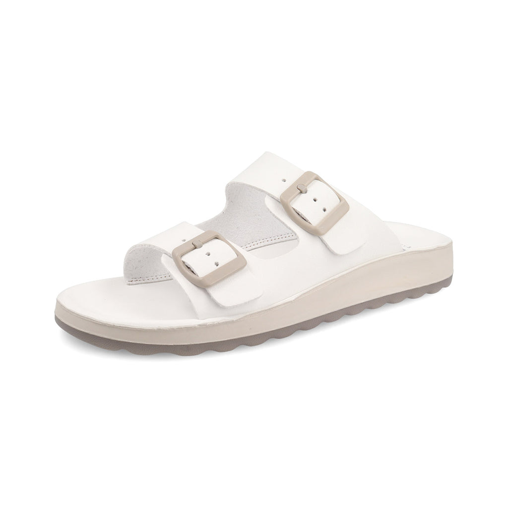 Ciabatte bianche in gomma con doppia fibbia da Donna Fly Flot