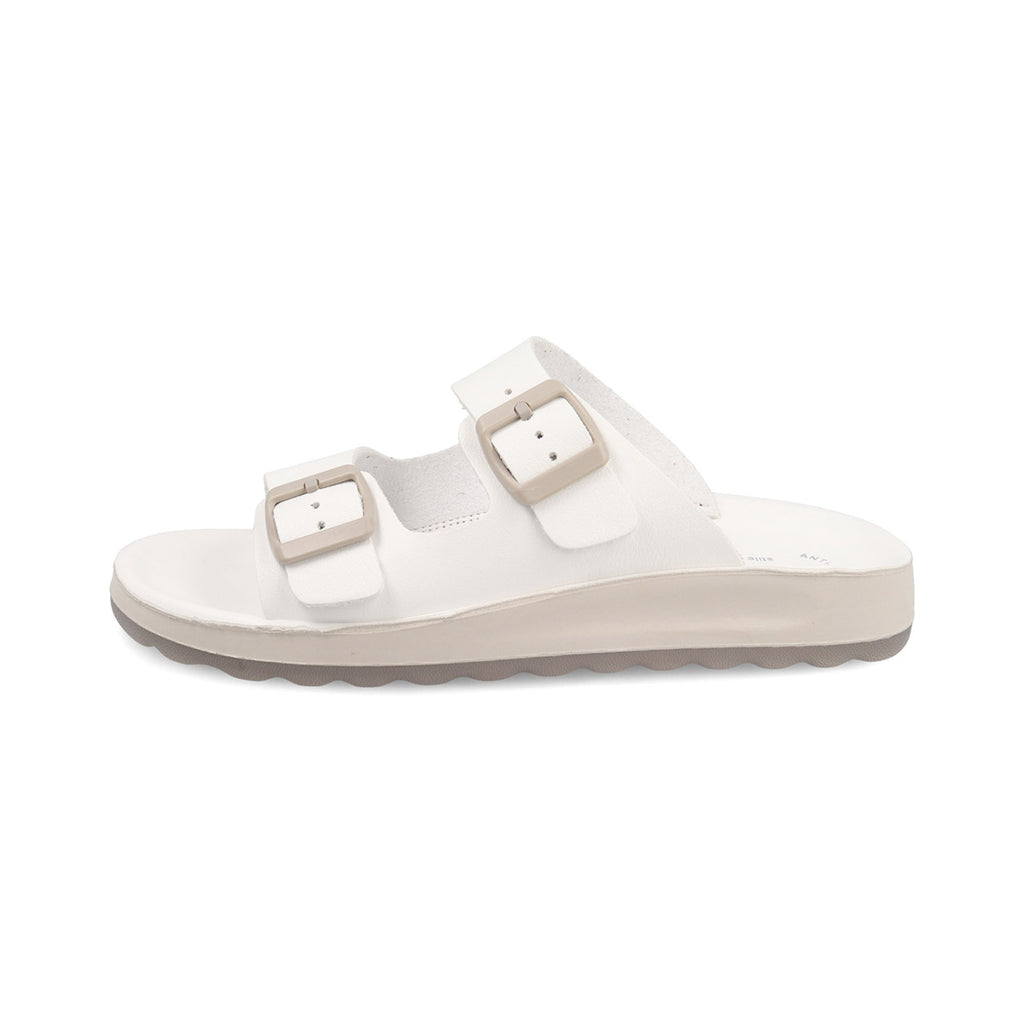 Ciabatte bianche in gomma con doppia fibbia da Donna Fly Flot