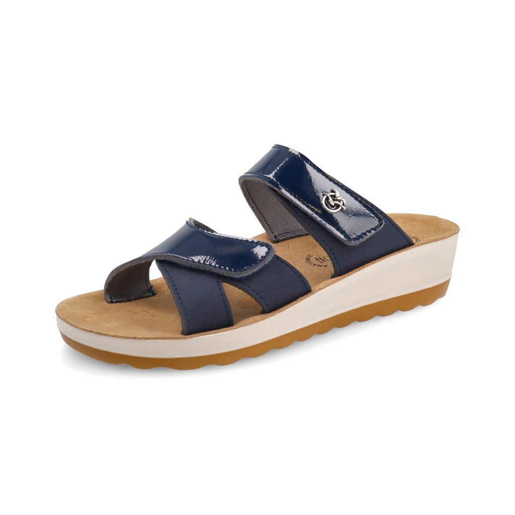 Ciabatte blu da Donna con zeppa e doppia strappo Fly Flot