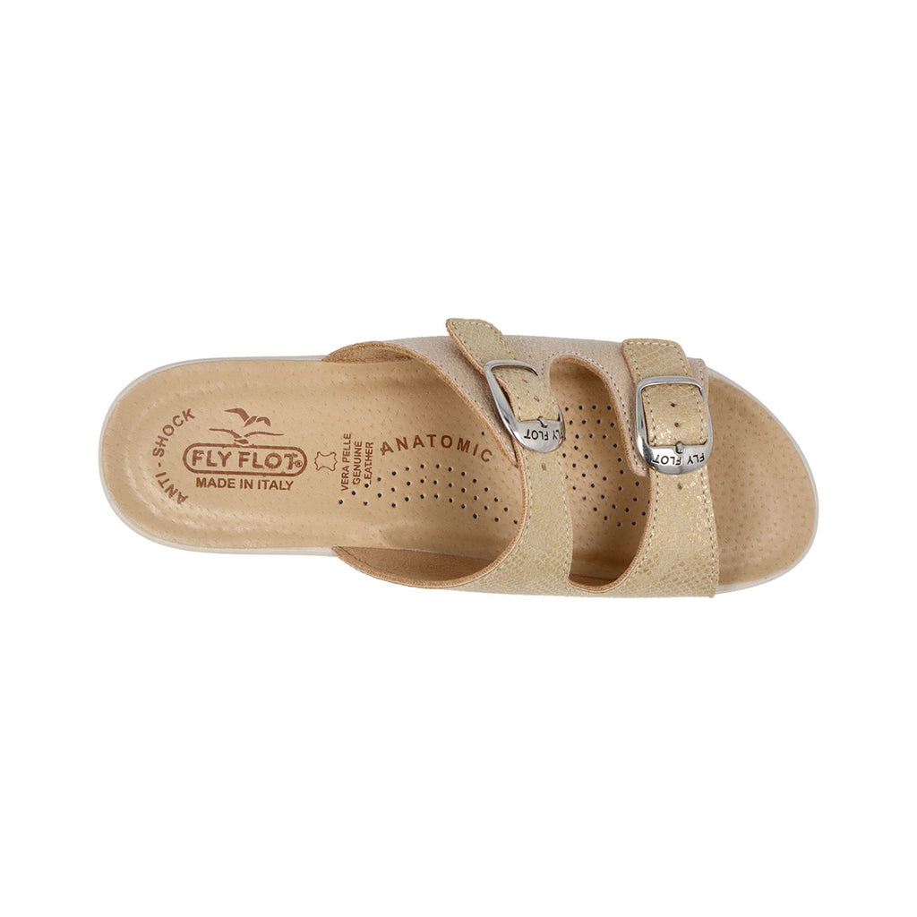 Ciabatte Beige da Donna con doppia fibbia e dettaglio luminoso Fly Flot