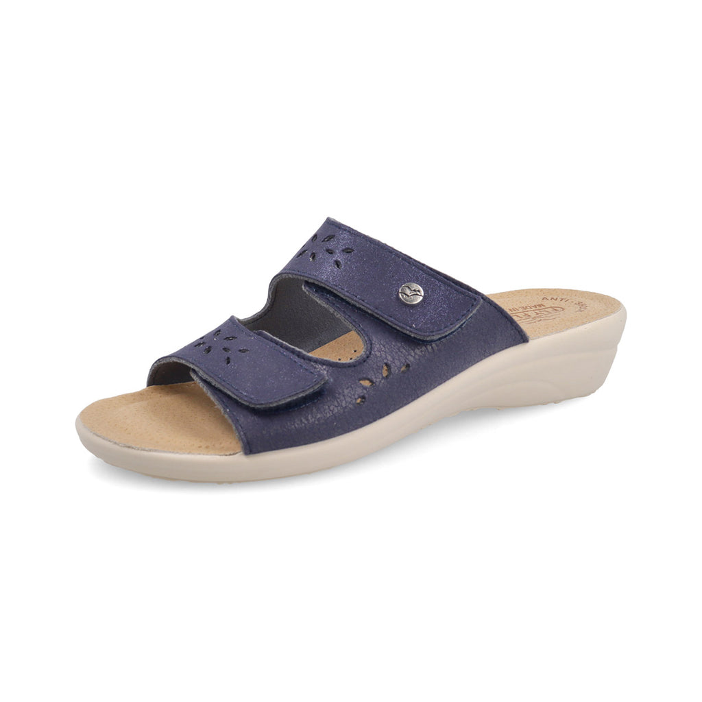 Ciabatte blu da Donna con dettagli traforati e doppio strappo Fly Flot