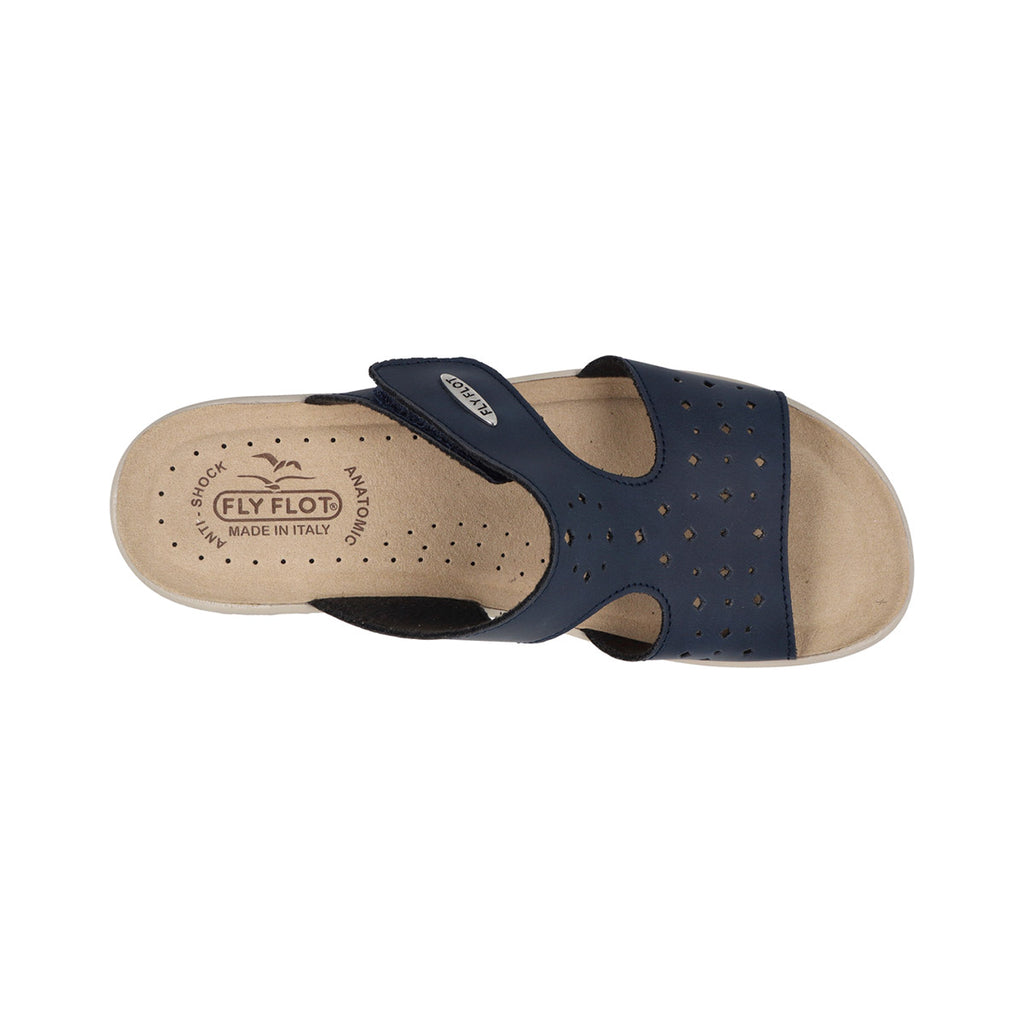 Ciabatte blu da Donna con tomaia traforata e chiusura con strappo Fly Flot