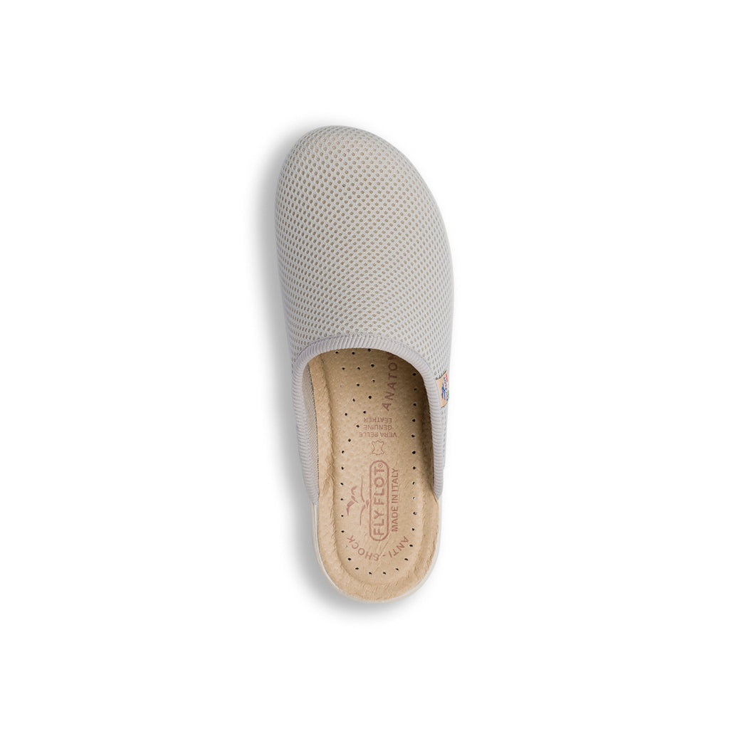 Ciabatte grigie da Donna in rete elastica traspirante Fly Flot